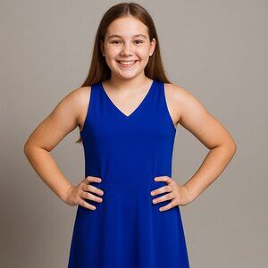 All in Motion Skort Dress Shorts Pockets Cross Back Indigo Blue XL 14-16